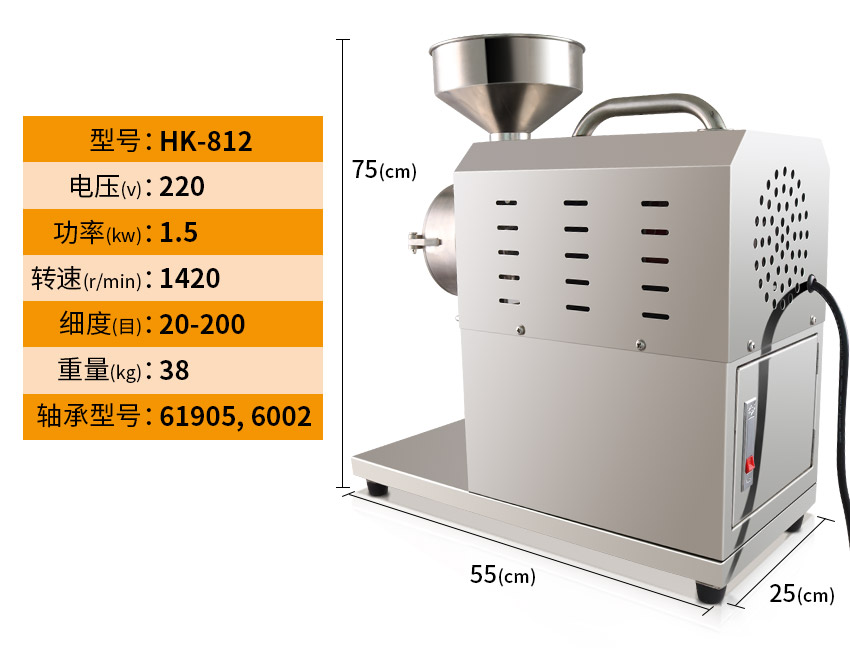 小型磨粉機(jī)參數(shù)
